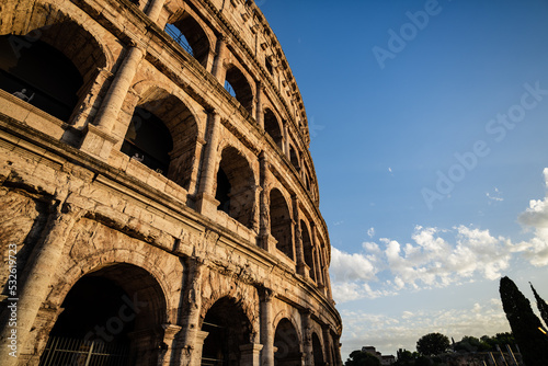 The Coliseum of Rome at sunset