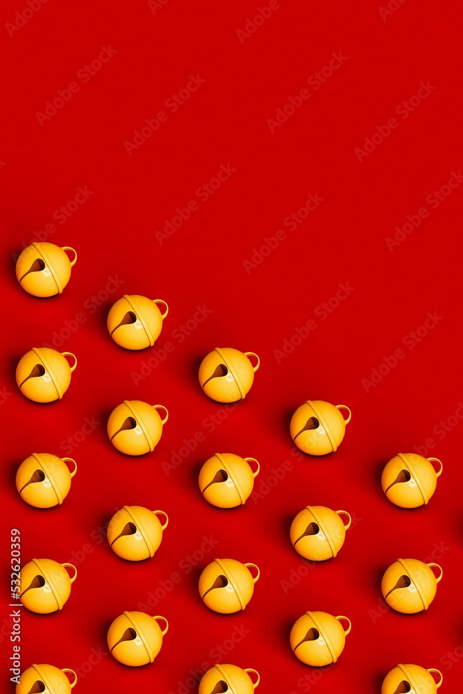 Golden bells with copy space Golden bells with copy space