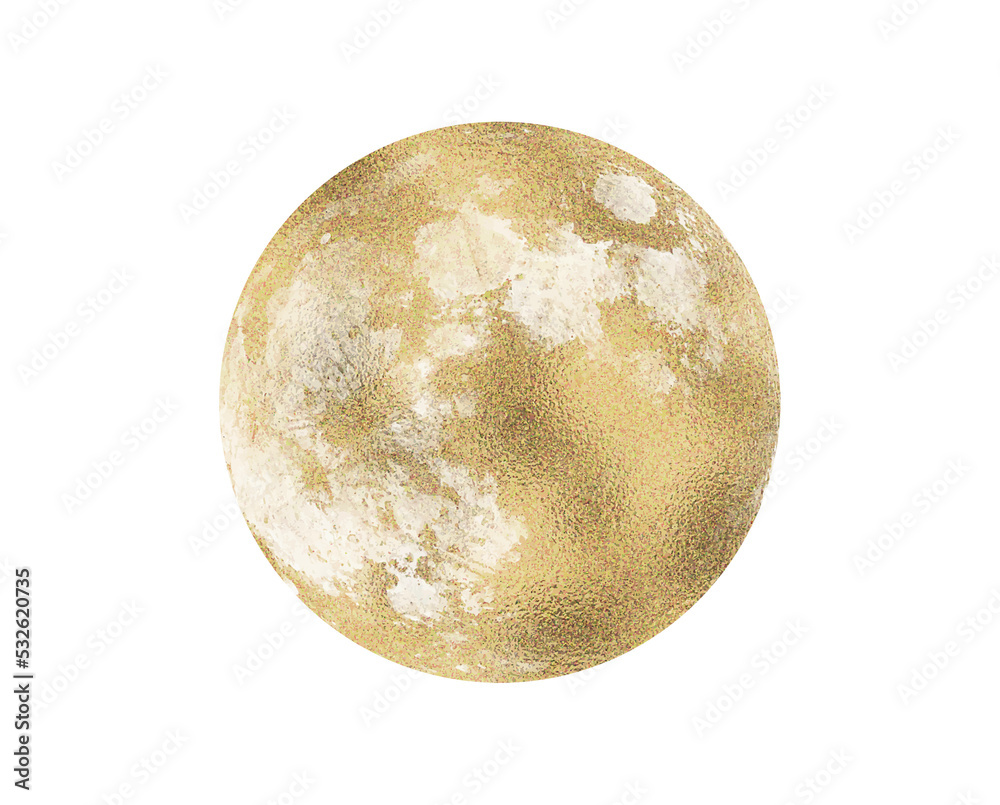 The full yellow sphere moon graphic on transparent background The full yellow sphere moon graphic on transparent background