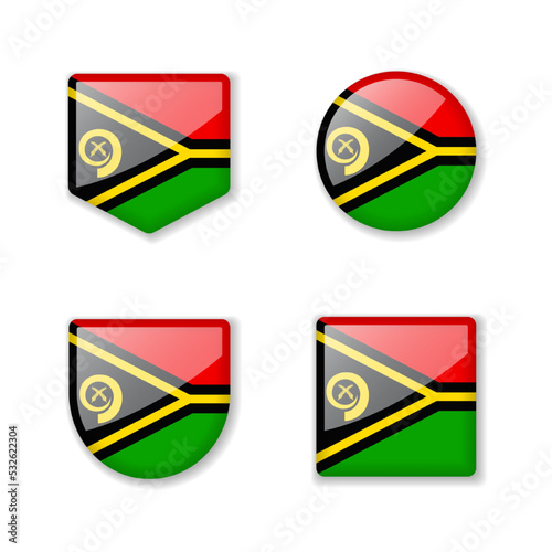 Flags of Vanuatu - glossy collection.