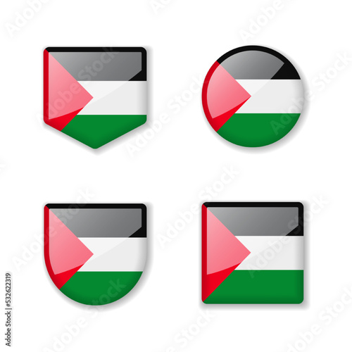 Flags of Palestine - glossy collection. Free Download Flags of Palestine - glossy collection. - GFXLoad
