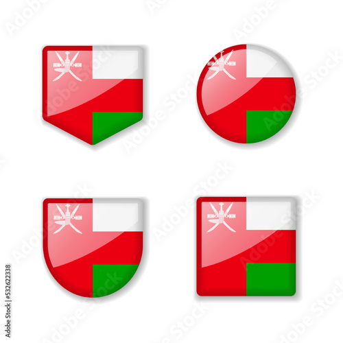 Flags of Oman - glossy collection. Free Download Flags of Oman - glossy collection. - GFXLoad