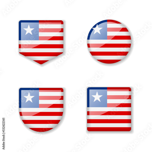 Flags of Liberia - glossy collection.