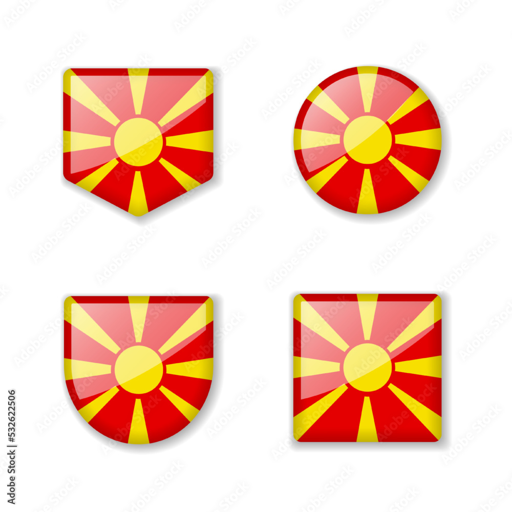 Obraz premium Flags of Macedonia - glossy collection.
