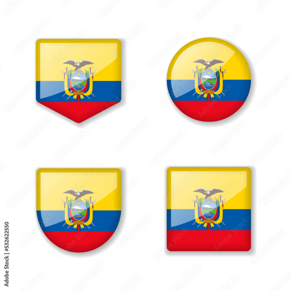 Obraz premium Flags of Ecuador - glossy collection.