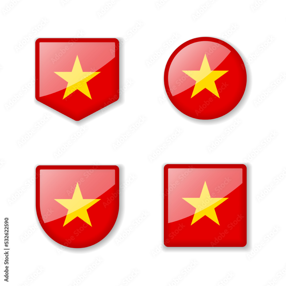 Flags of Vietnam - glossy collection. Flags of Vietnam - glossy collection.