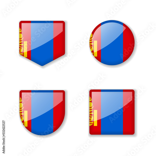 Free Download Flags of Mongolia - glossy collection. - GFXLoad
