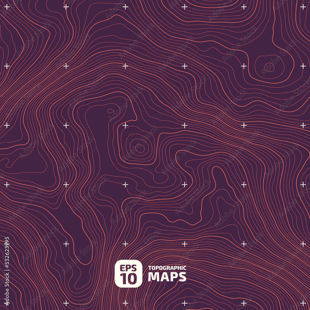 Vetor do Stock: The stylized height of the topographic map contour in ...