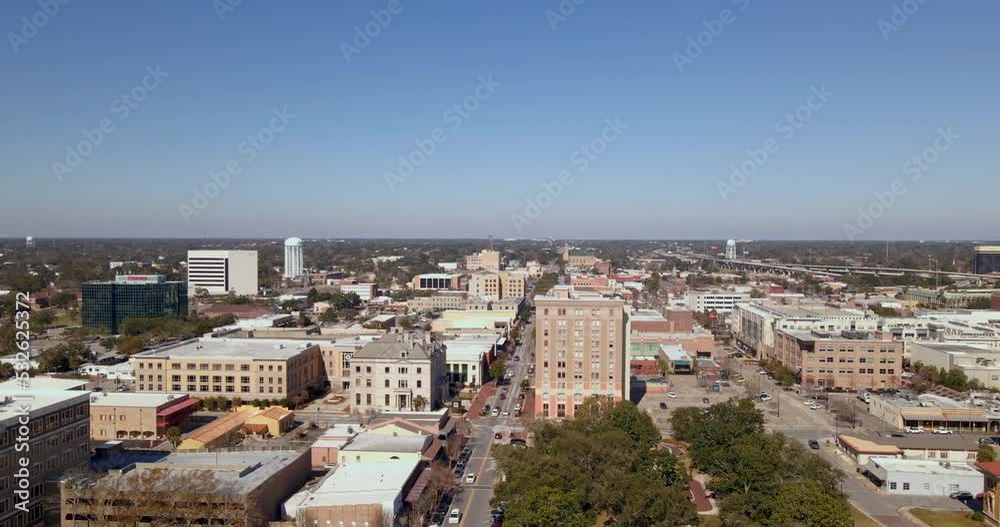Buildings in Downtown Pensacola, Florida in midday sun Buildings in Downtown Pensacola, Florida in midday sun
