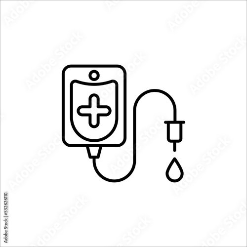 infuse icon in trendy flat style, blood bag icon, iv bag,intravenous bag. vector illustration on white background.