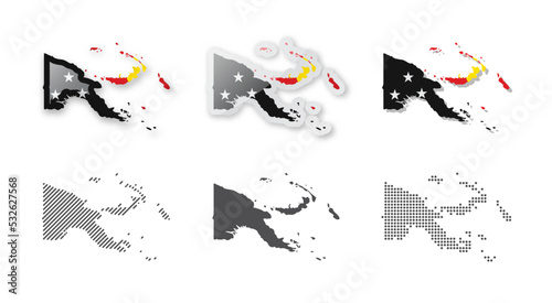 Papua New Guinea - Maps Collection. Six maps of different designs.