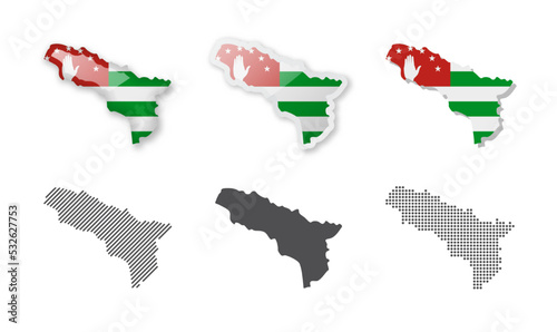 Abkhazia - Maps Collection. Six maps of different designs.