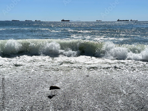 Vladivostok, Ussuriysky Bay in the area of Sobol Bay in autumn photo