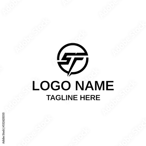 Letters monogram SF logo