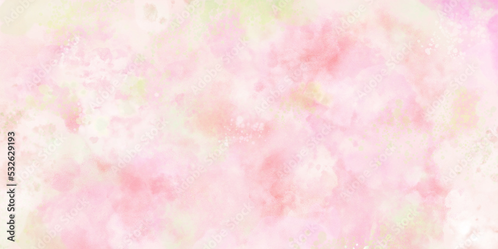桜 いちごミルクのような抽象画 春の花 アブストラクト 背景素材
