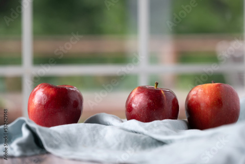 Delicious fresh red apples