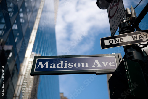 Sign for Madison Ave in NYC photo