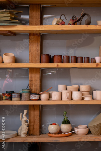 Wallpaper Mural Pottery work shelf Torontodigital.ca