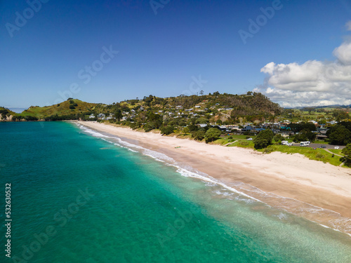 Hahei small holiday town in New Zealand's North Island