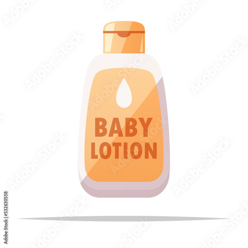 Baby lotion vector isolated illustration