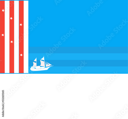 high-level illustration background for Columbus day celebration theme