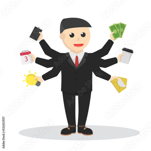businessman have a many hand