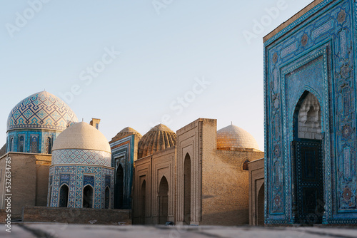 Shah-i-Zinda or Shohizinda, a necropolis in Samarkan photo