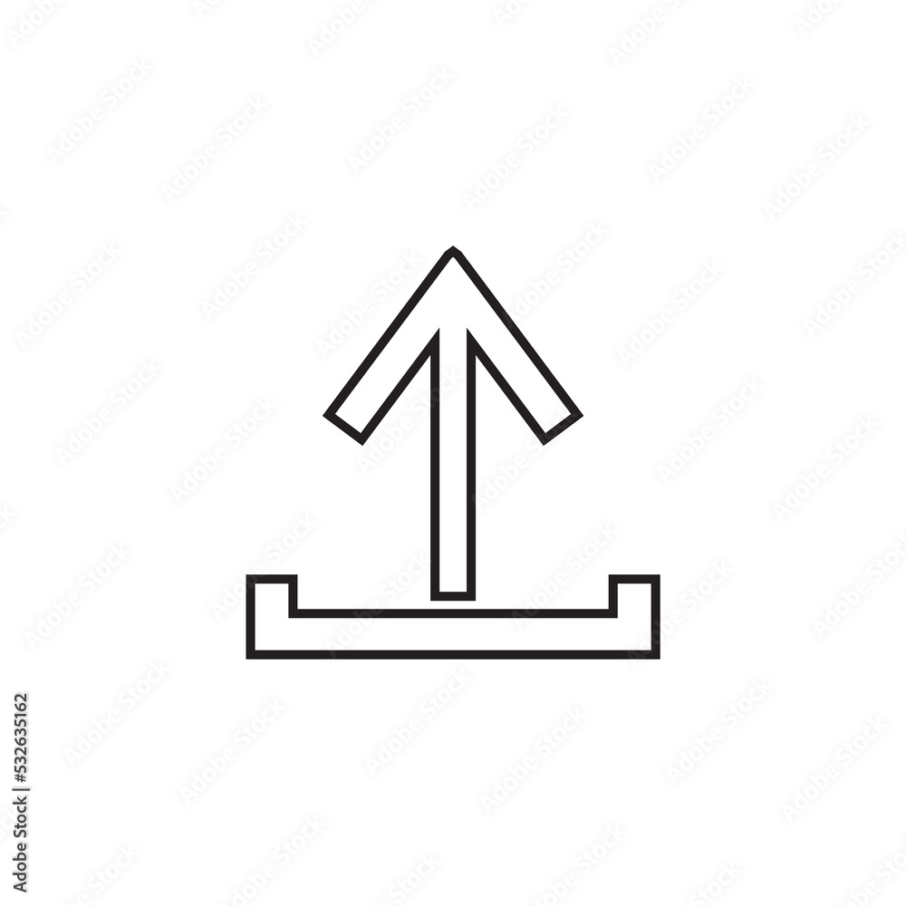 Graphic flat upload icon for your design and website Graphic flat upload icon for your design and website