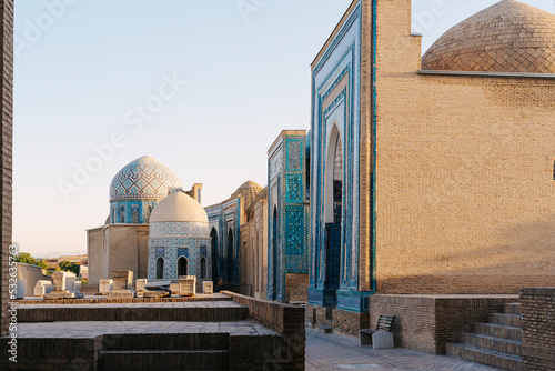 Shah-i-Zinda or Shohizinda, a necropolis in Samarkan photo