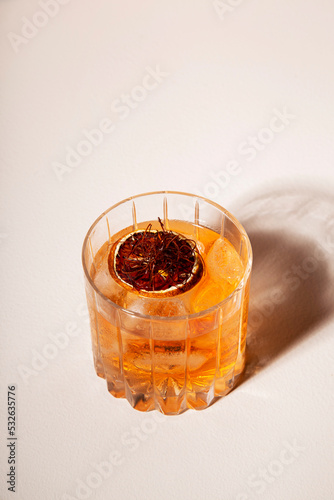 Orange Cocktail drink on white background