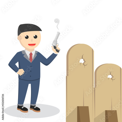 businessman shoot on target design