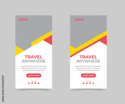 Corporate Web banner Web template landing page for traveling © vecgrapstock 