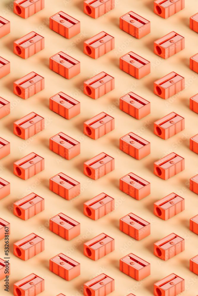 3d pattern of many pink pencil sharpener 3d pattern of many pink pencil sharpener