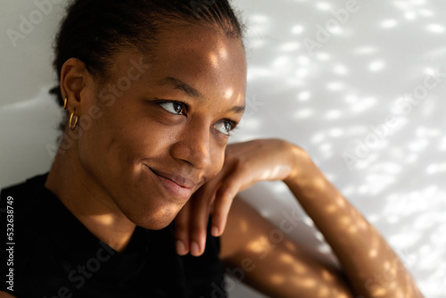 African woman indoor portrait