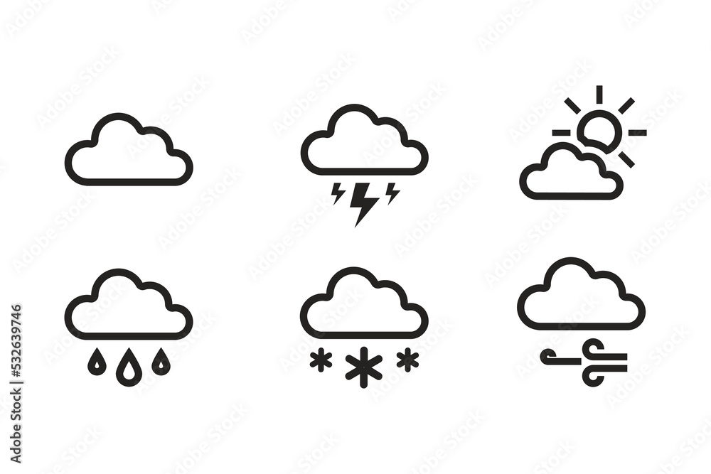 set of weather and season icons. vector design for applications, websites set of weather and season icons. vector design for applications, websites