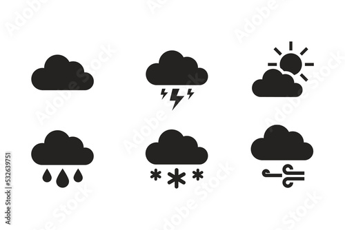set of weather and season icons. vector design for applications, websites