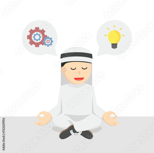 businessman arabian relaxation planning and idea