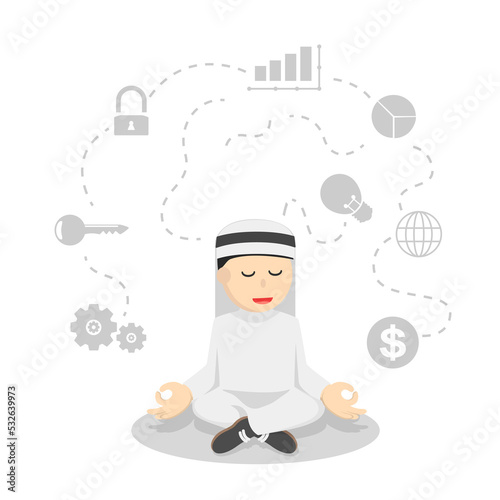 businessman arabian relaxion mind of business