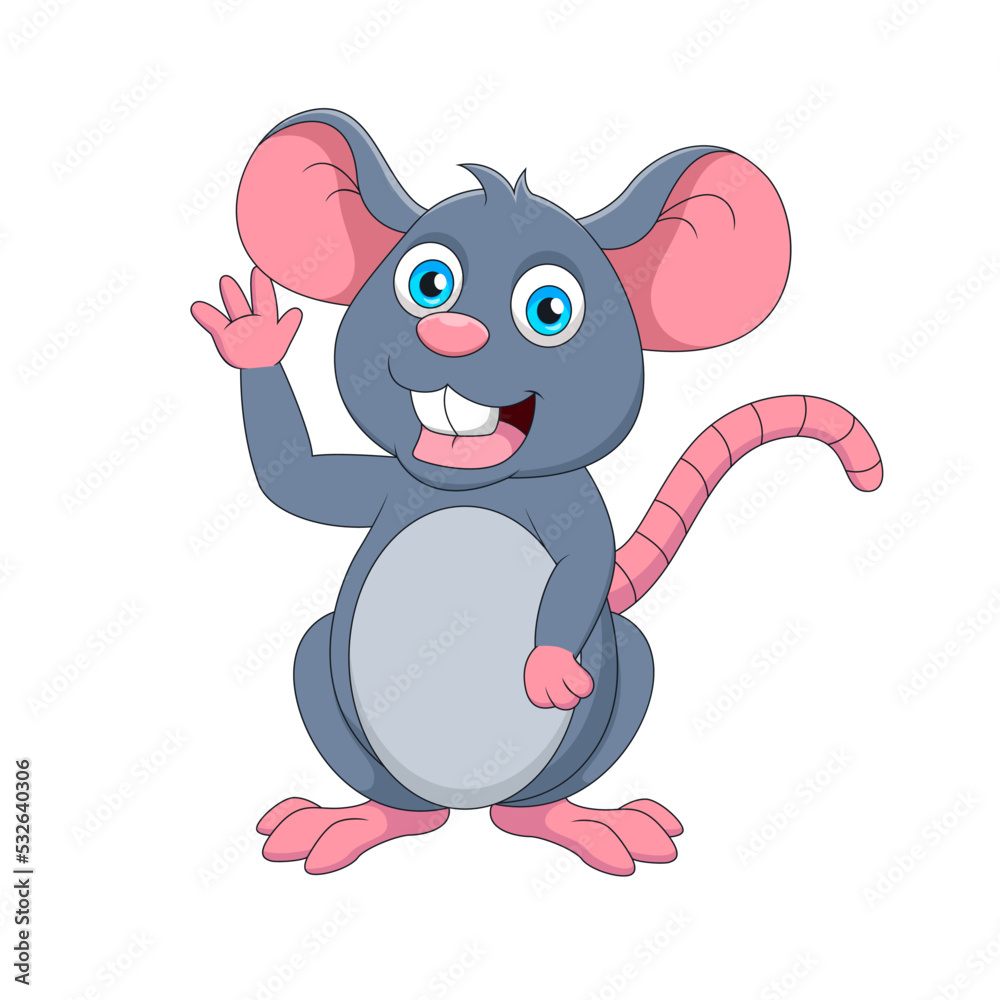 Cute mouse cartoon. Cute animal cartoon. Vector illustration Cute mouse cartoon. Cute animal cartoon. Vector illustration