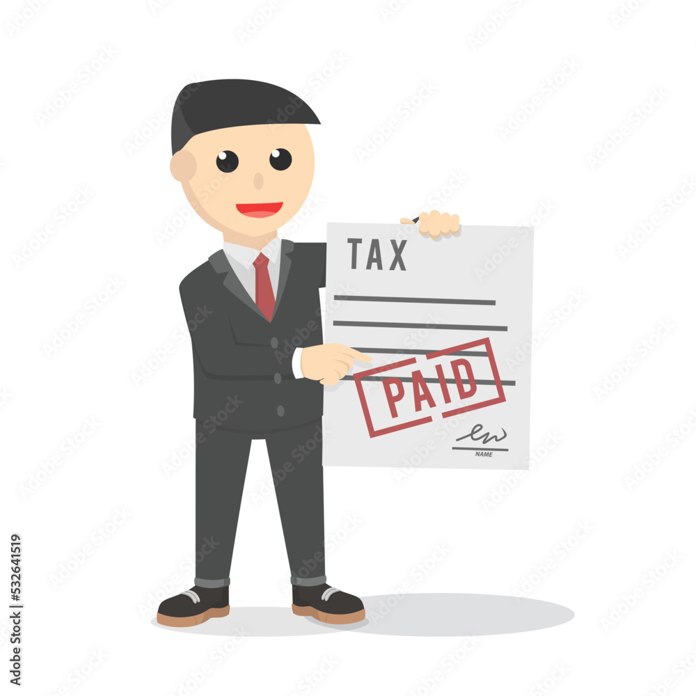 businessman paid the tax design people businessman paid the tax design people