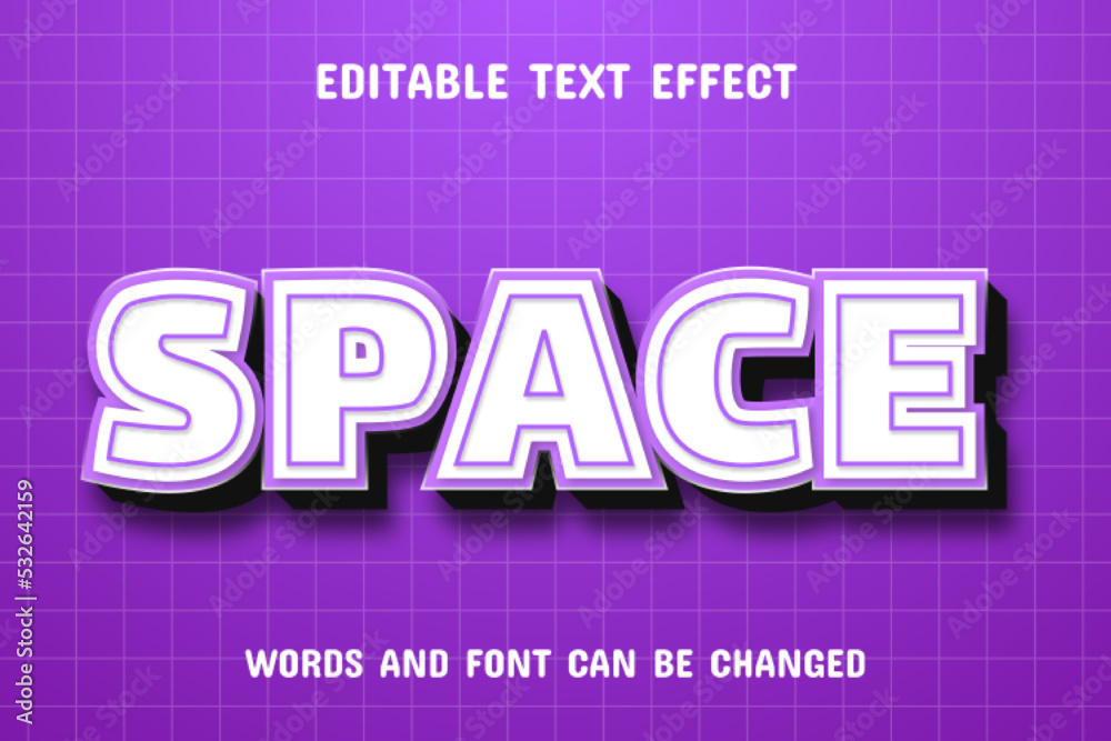 Space 3d text effect Space 3d text effect