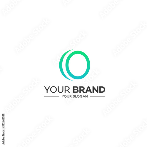 O Letter vector line logo design. Creative  logotype icon symbol.