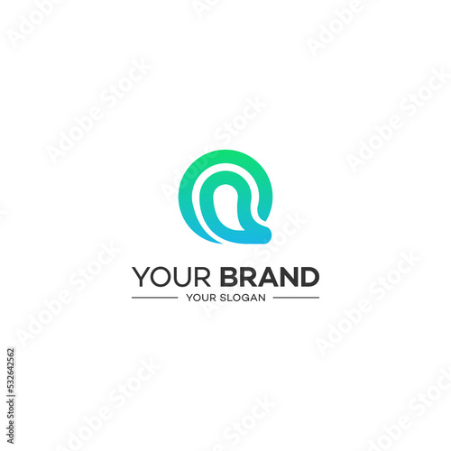 Q Letter vector line logo design. Creative  logotype icon symbol.