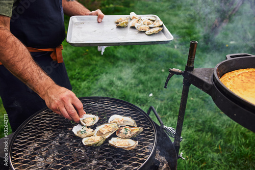 Grilling Oysters photo