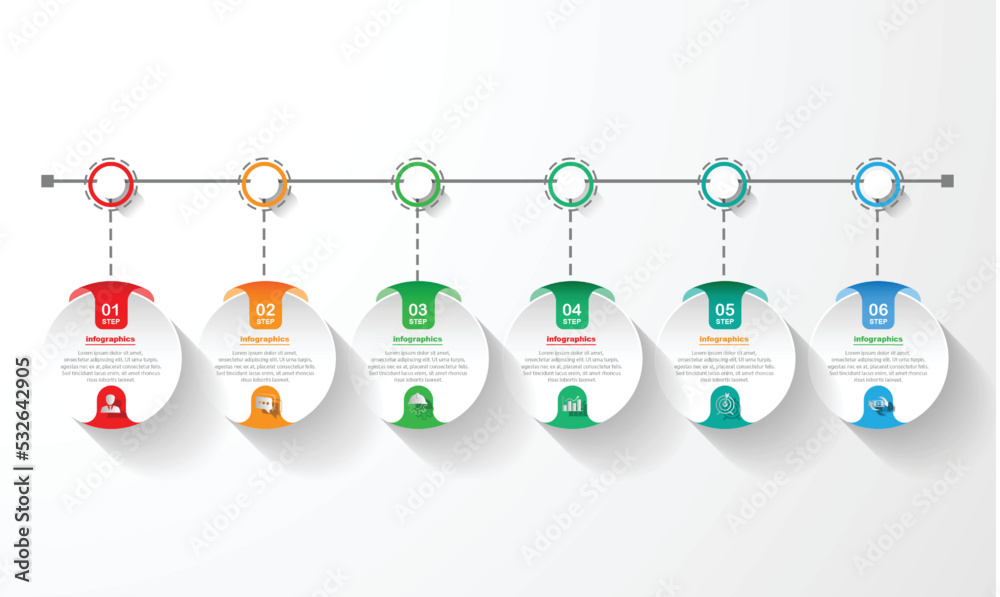 Business data visualization. Process chart. Abstract elements of graphs ...