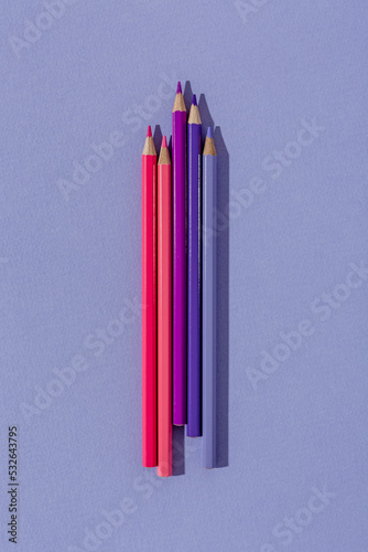 Violet gradient crayons photo