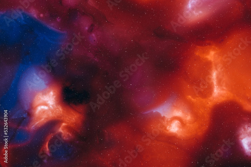 Abstract background with red space nebula photo