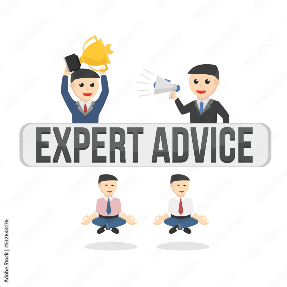 business expert advice design character on white background