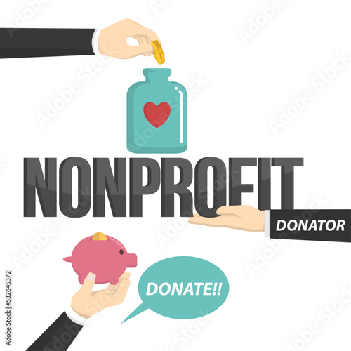 business nonprofit design on white background