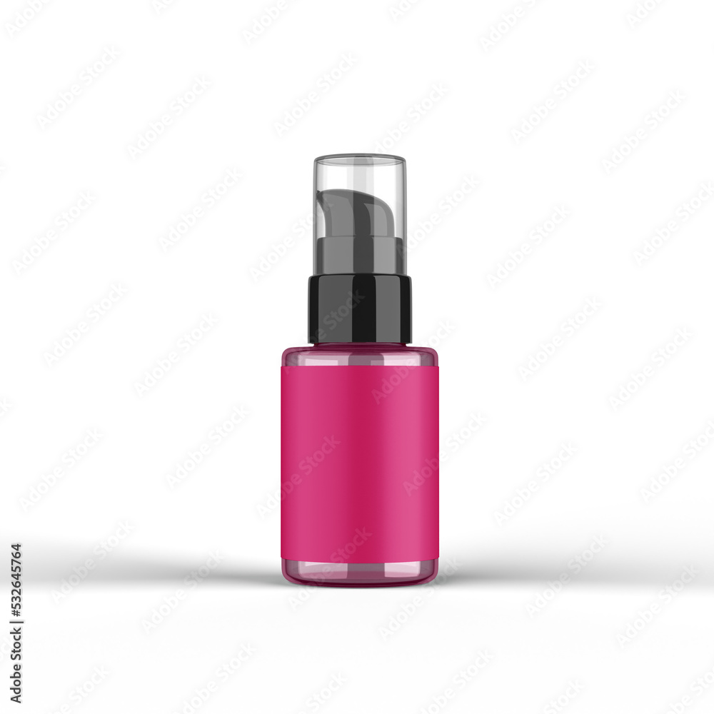 Airless Pump Bottle 3D Rendering Cosmetic Product Airless Pump Bottle 3D Rendering Cosmetic Product